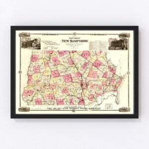 Vintage Map of New Hampshire, 1871