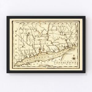 Vintage Map of Connecticut, 1795