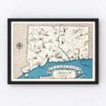 Vintage Map of Connecticut, 1931 9