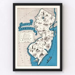 Vintage Map of New Jersey, 1931