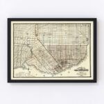 Vintage Map of San Francisco, California 1866 9