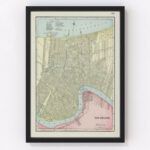 Vintage Map of New Orleans, Louisiana 1901 9