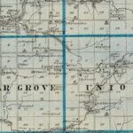 Vintage Map of Cass County Iowa, 1875
