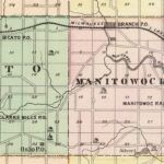 Vintage Map of Manitowoc County Wisconsin, 1878