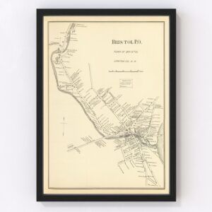 Vintage Map of Bristol, New Hampshire 1892