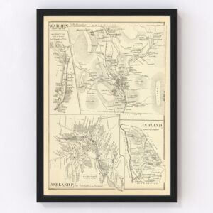 Vintage Map of Ashland, New Hampshire 1892