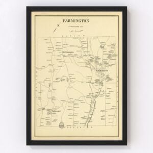Vintage Map of Farmington, New Hampshire 1892