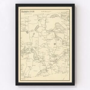 Vintage Map of Barrington, New Hampshire 1892