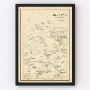 Vintage Map of Gilmanton, New Hampshire 1892
