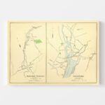 Vintage Map of Sandy Hook, Connecticut 1893