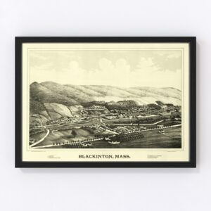 Vintage Map of Blackinton, Massachusetts 1889