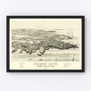 Vintage Map of Pigeon Cove, Massachusetts 1886