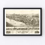 Vintage Map of East Haddam, Connecticut 1880