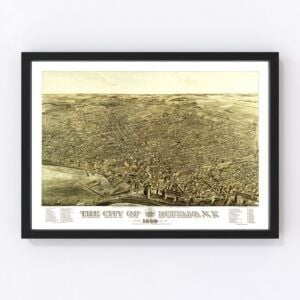 Vintage Map of Buffalo, New York 1880