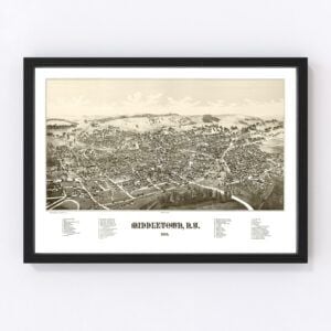 Vintage Map of Middletown, New York 1887