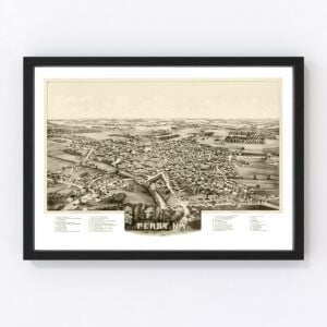 Vintage Map of New York, New York 1885 by Ted's Vintage Art