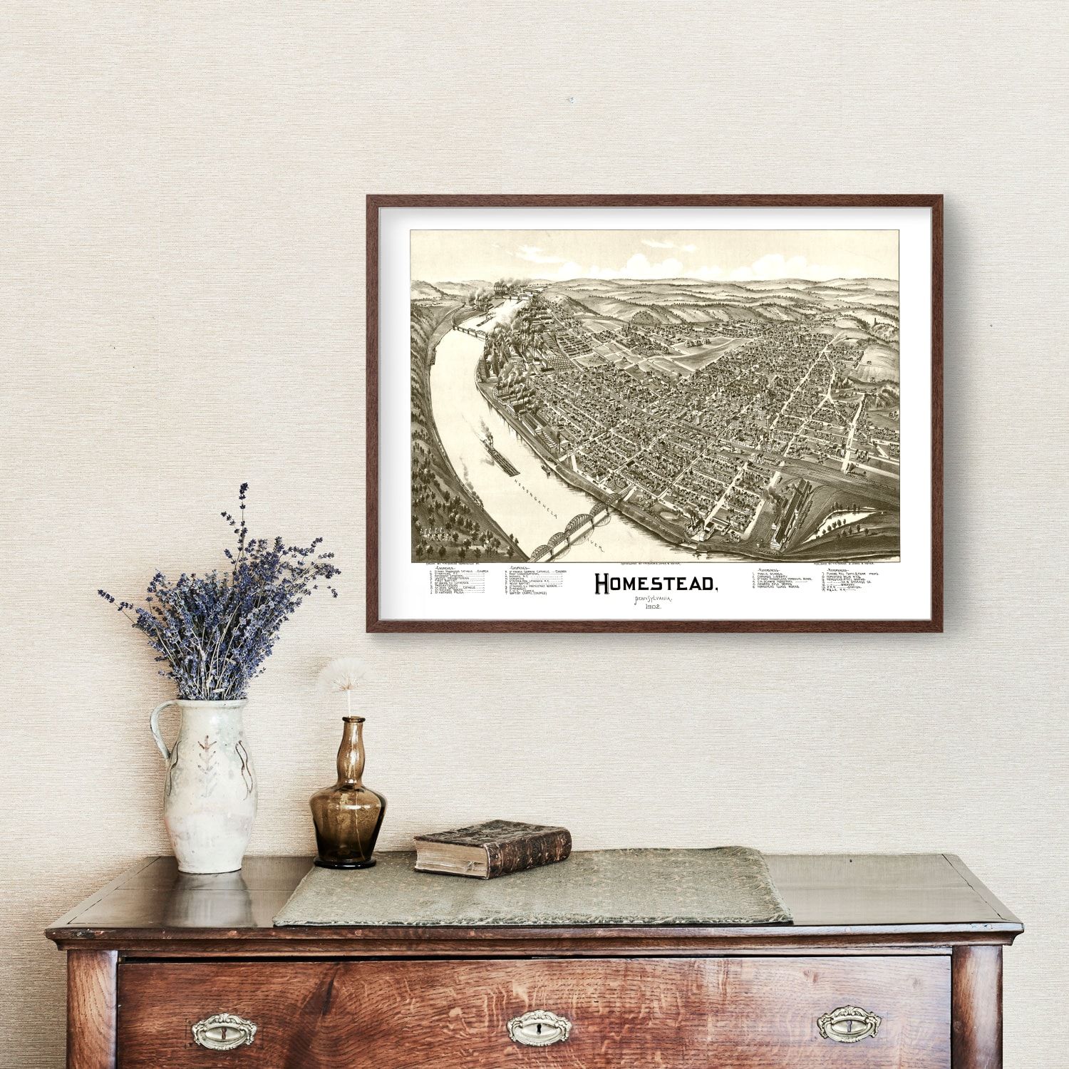 Vintage Map Of Homestead Pennsylvania 1902 By Ted S Vintage Art   2308 1 