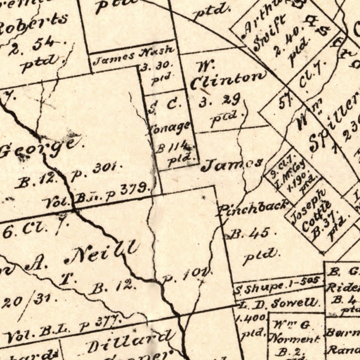 Vintage Map of Caldwell County, Texas 1880 by Ted's Vintage Art