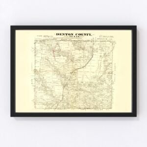 Denton County Map 1870
