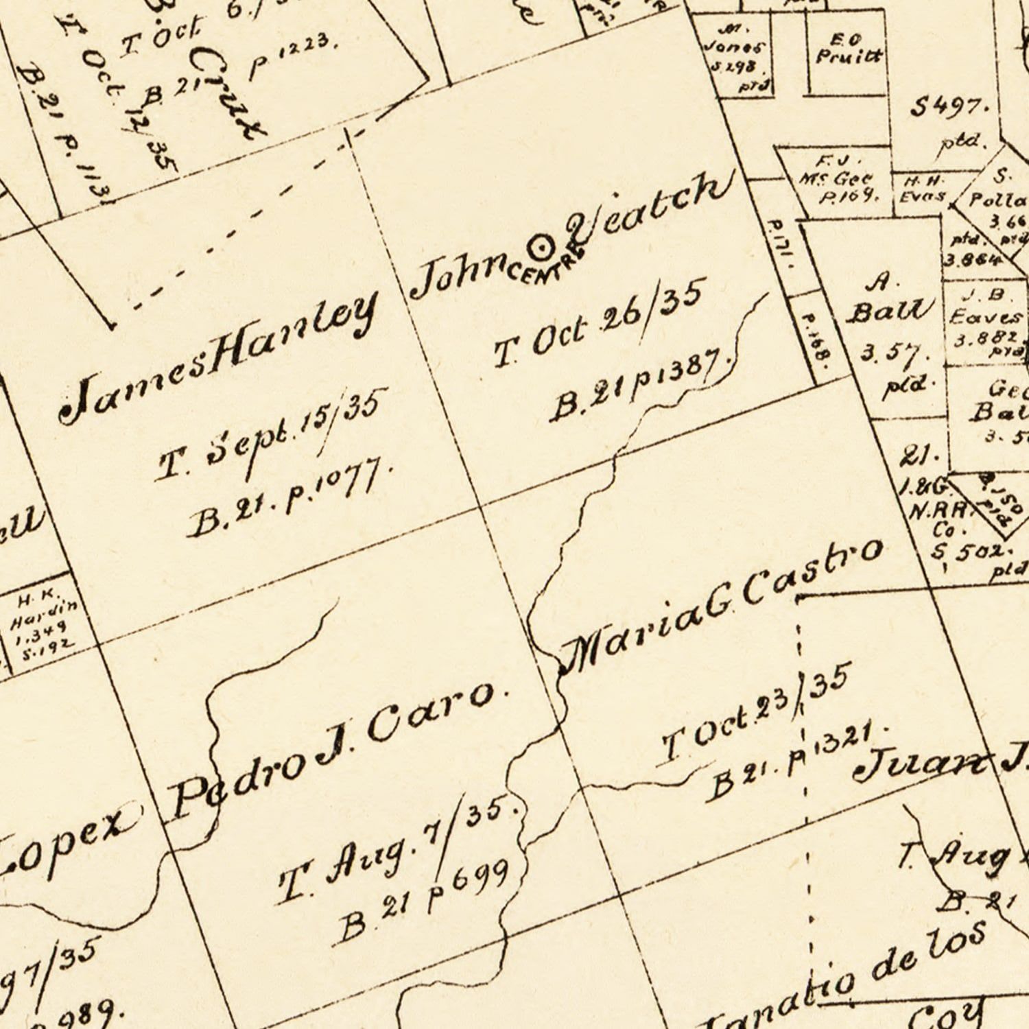 Vintage Map Of Trinity County, Texas 1879 By Ted's Vintage Art