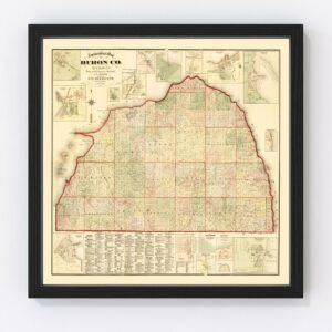 Huron County Map 1875