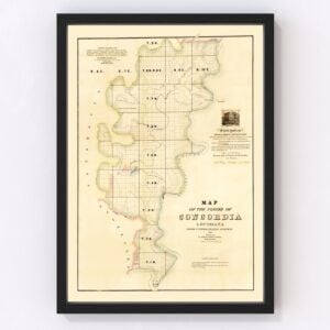 Concordia Parish Map 1860