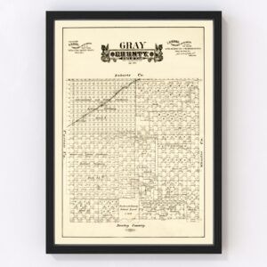 Gray County Map 1888