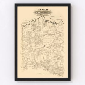Lamar County Map 1870