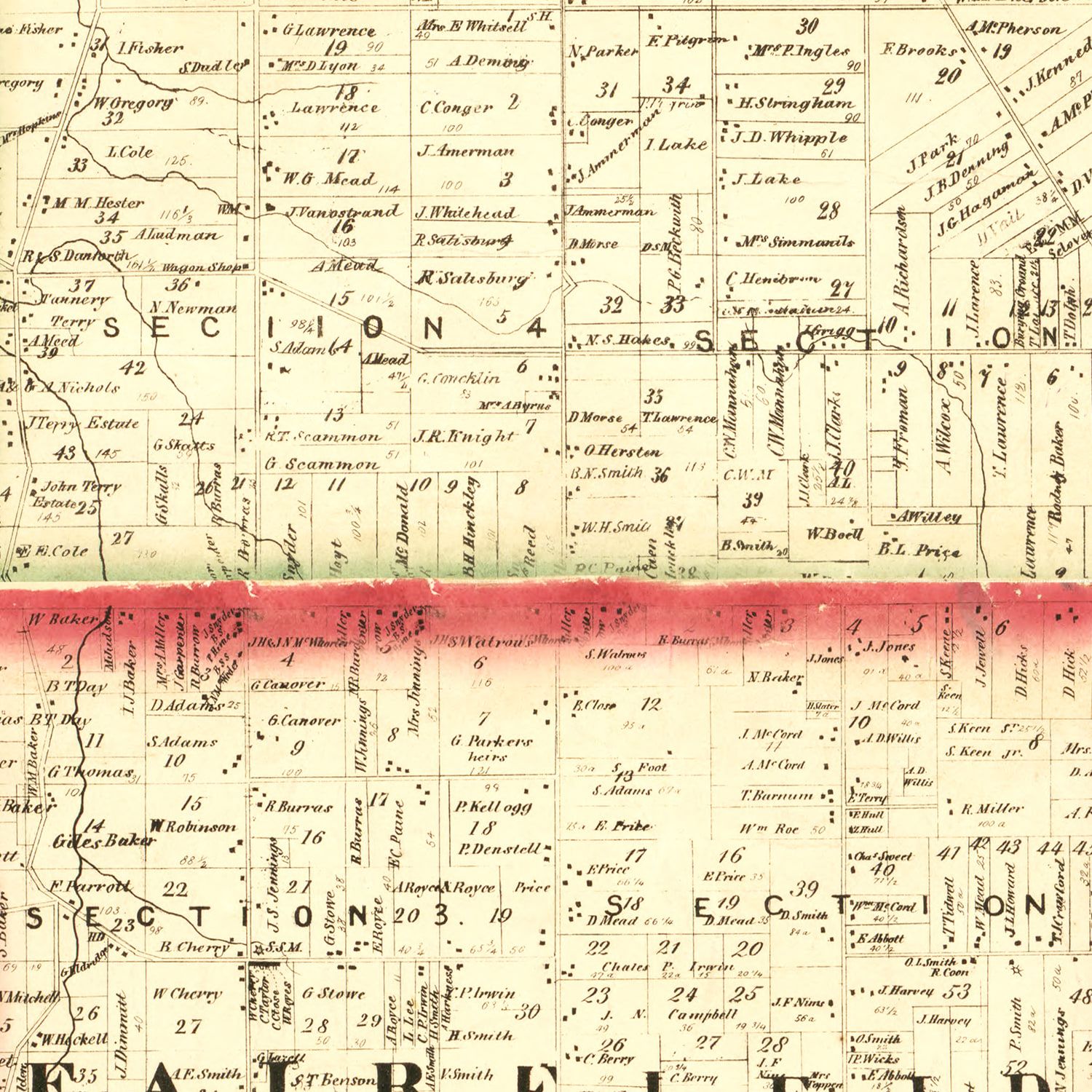 Vintage Map Of Huron County Ohio 1859 By Teds Vintage Art 8751