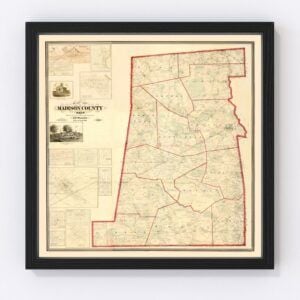 Madison County Map 1862