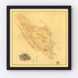 Marin County Map 1892