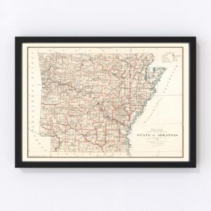 Arkansas Map 1886