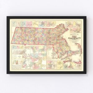 Massachusetts Map 1861