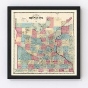 Minnesota Map 1868