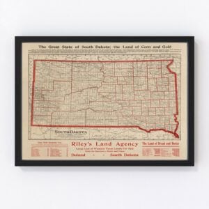 South Dakota Map 1906