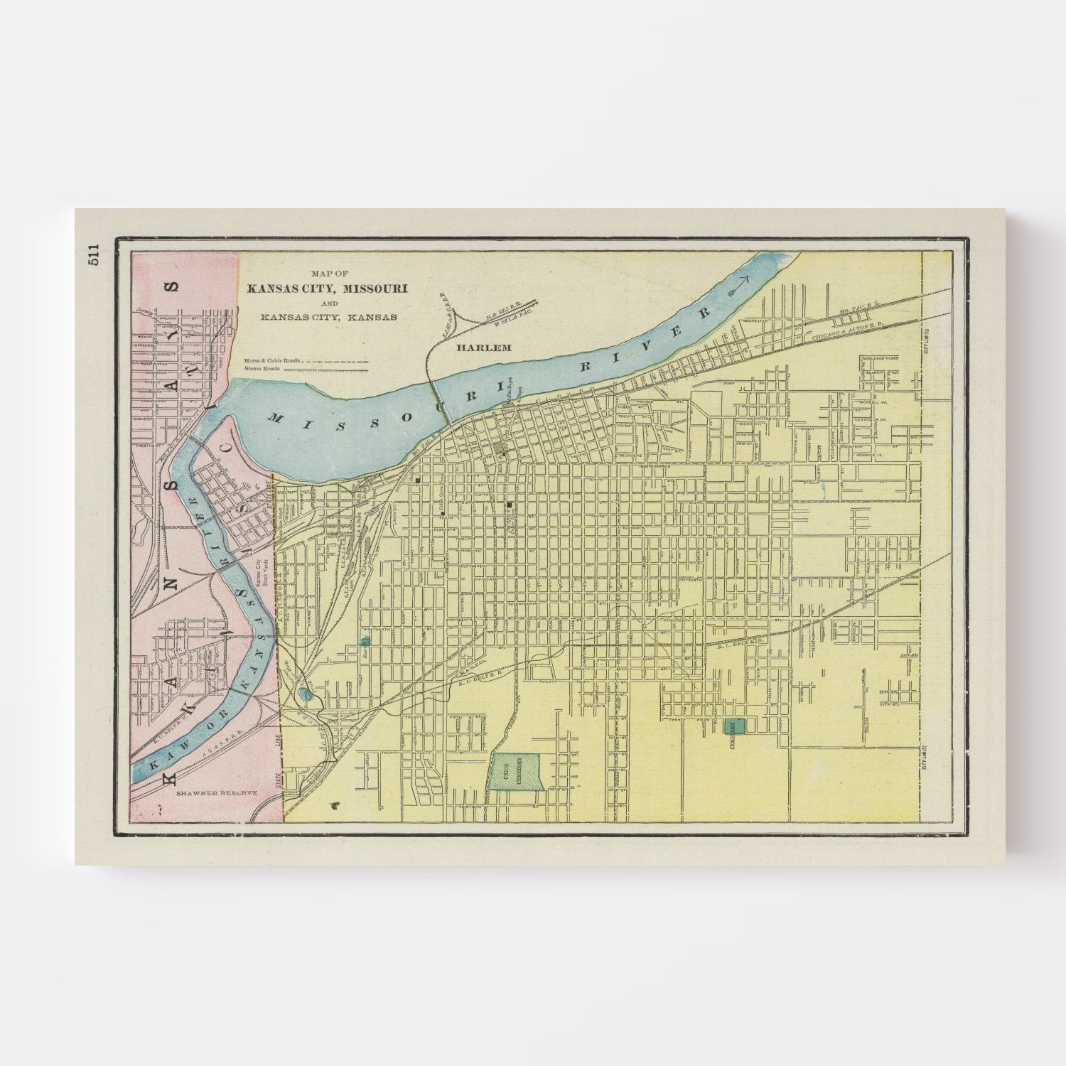 Vintage Map of St. Louis, Missouri 1940 by Ted's Vintage Art