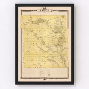 Hardin County Map 1875