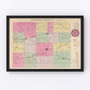 Harper County Map 1887