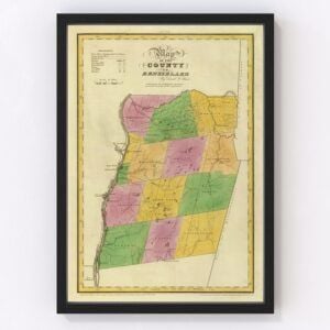 Rensselaer County Map 1829