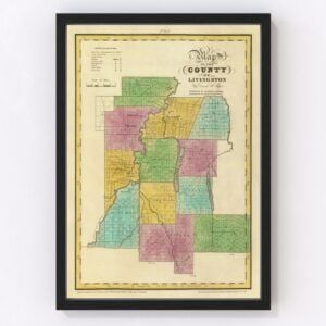 Livingston County Map 1829
