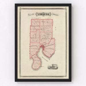 Vanderburgh County Map 1876