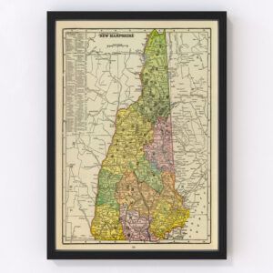 New Hampshire Map 1909