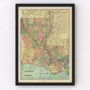 Louisiana Map 1909