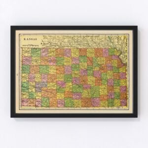 Kansas Map 1909