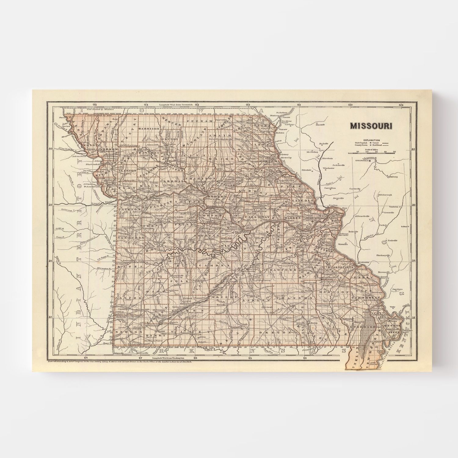 Vintage Map of St. Louis, Missouri 1940 by Ted's Vintage Art