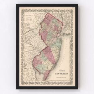 New Jersey Map 1861