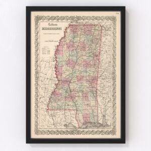 Mississippi Map 1861