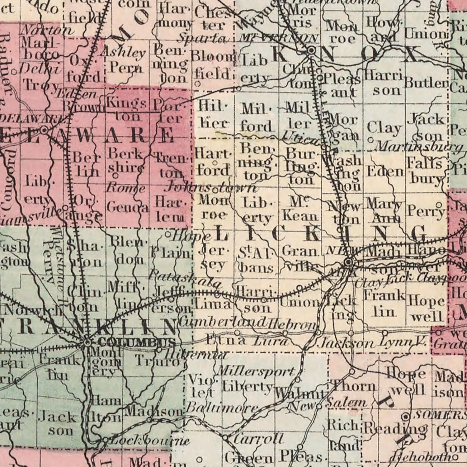 Vintage Map Of Ohio 1861 By Ted S Vintage Art   5100 3 