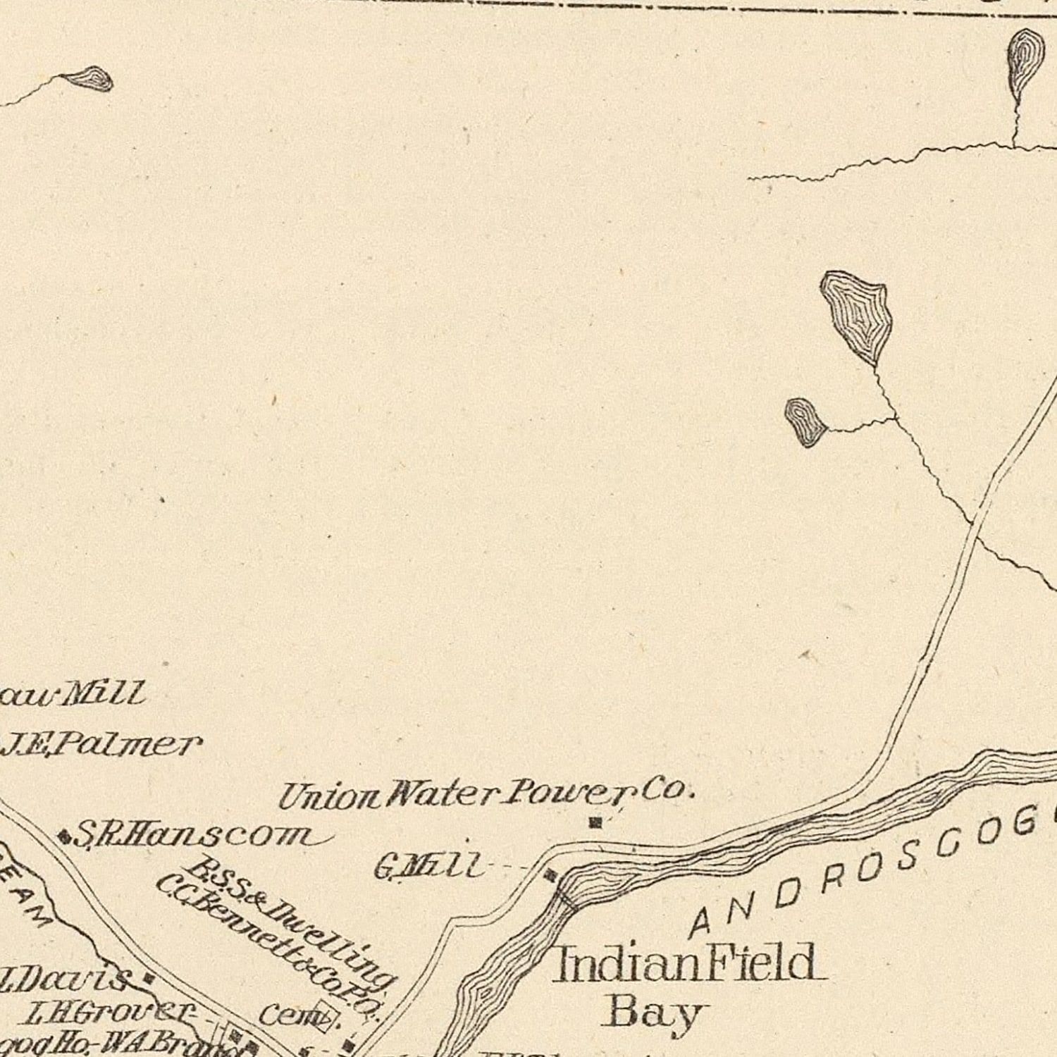 Vintage Map of Errol, New Hampshire 1892 by Ted's Vintage Art