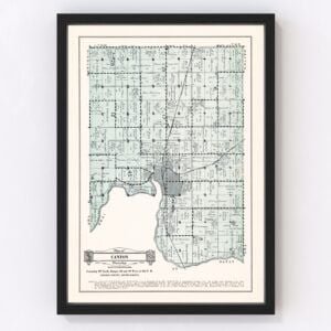 Vintage Map of Canton Township, Lincoln County, South Dakota, 1929